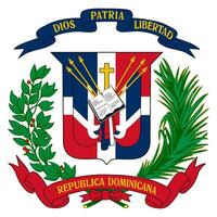 Dominican element flag national material design vector