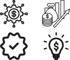 Simple and Elegant Financial Symbols in Vectors Format