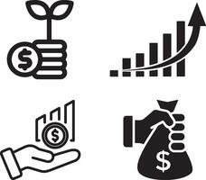 All-in-One Financial Icon Set for Professionals vector