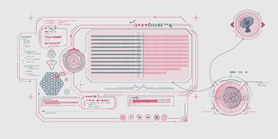 Futuristic HUD design of Sci-fi data. vector