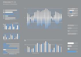 Finance elements charts in color. illustration. vector