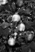 Christmas Tree with Ornaments and Lights photo