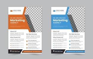 a bundle of 2 templates of a4 flyer, template design or business poster template design, abstract business flyer, corporate banners and leaflets vector