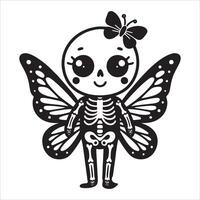 Fluttering The Bones vector