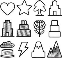 A set of icons for wedding and other events vector
