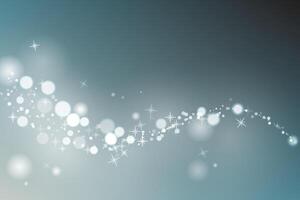 Flow in night shy. Particles with glow effect. Dynamic effect vector