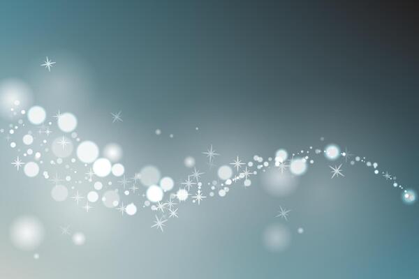 Flow in night shy. Particles with glow effect. Dynamic effect