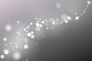 Glowing Particles. Gray background. vector