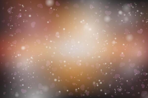 Abstract background with hearts. Blurry and glow.