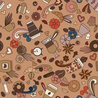 Coffee design. Seamless pattern background. Latte, cappuccino espresso mocha vector