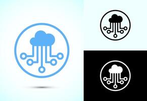 Cloud computing icon design illustration. Data storage icon vector