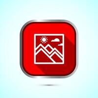 Nature icon design illustration, Outdoor icon, Ecology nature element, Red Shadow Button Design vector