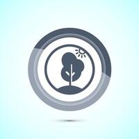 Nature icon design illustration, Outdoor icon, Ecology nature element, Gray Color Button Design vector