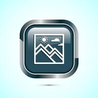 Nature icon design illustration, Outdoor icon, Ecology nature element, Gray Color Square Button Design vector