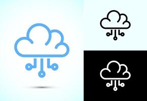 Cloud computing icon design illustration. tech icon vector