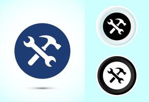 Service icon, maintenance tools icon for apps and websites vector