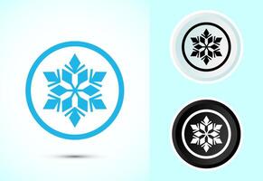 Snowflake icon design, Keep frozen icon, Symbol of snow vector