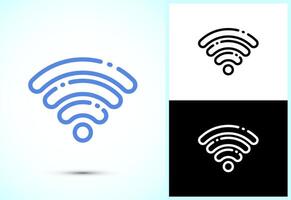 WIFI Icon Design Illustration, Internet Connection Symbol vector