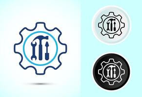 Service icon design illustration, maintenance tools icon for apps and websites vector