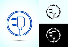 Electric plug icon for web and mobile app vector