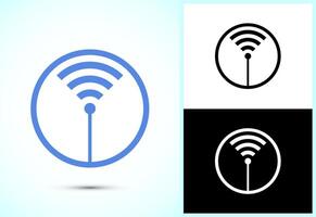 WIFI Icon Design Illustration, Internet Connection Symbol, Wireless Sign vector