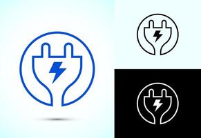 Electric plug icon design illustration for web and mobile app vector