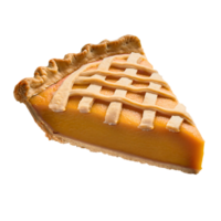 a slice of pumpkin pie, thanksgiving meal and food menu, isolated on transparent background png