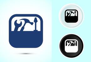 Service icon design, maintenance tools icon for apps and websites vector