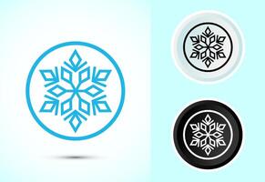 Snowflake icon design, Keep frozen icon, Symbol of snow vector