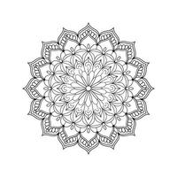 a coloring page with a flower design vector