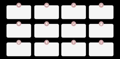 Question speech balloon icon set. Chat bubbles and dialog clouds in cartoon style. White and blue frames for text, quotes, and conversation. vector
