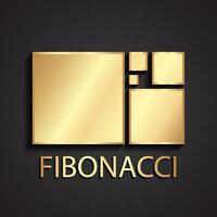 fibonacci golden ration 3d square geometric logo design vector