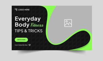 Body fitness tips and tricks cover banner design, abstract background cover banner, fully customizable eps 10 file format vector