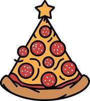 Pizza Christmas Tree vector