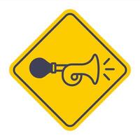 car and bicycle horn for sound signal. vector