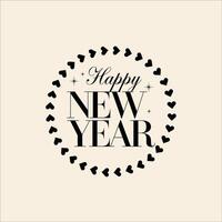 Modern 2025 New Years Art with Sleek Geometric Curves vector