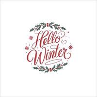 Cozy Winter Design with Maple Leaf and Whimsical Waves vector