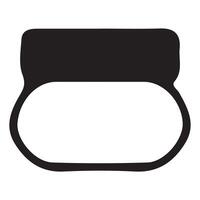 simple black and white icon of round cosmetic jar for cream, for various posters and designs vector
