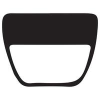 simple black and white icon of triangular cosmetic jar for cream, for various designs or patterns vector