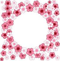Abstract art background . Pink flower, Organic shapes, graphic circle frame background for banner, poster, Web and packaging. vector