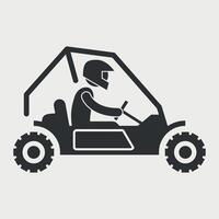 buggy car icon isolated vector