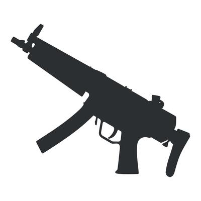 machine gun icon isolated