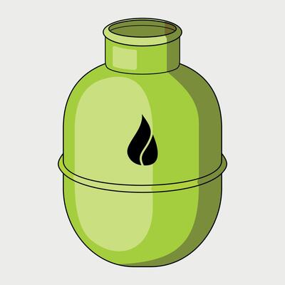 gas cylinder icon isolated