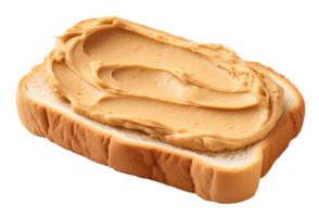 Bread with peanut butter isolated on transparent background png