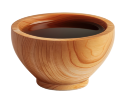 Small bowl with soy sauce isolated on transparent background png