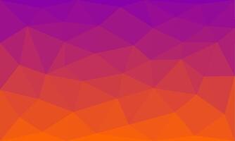 Abstract geometric triangle pattern background. Modern low polygon shapes with magenta and orange gradient texture vector