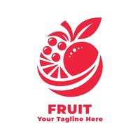 Logo Simple Fruit Illustration Design vector