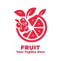 Fruit Simple Logo Illustration Design vector