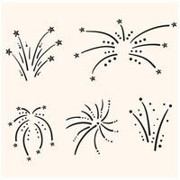 Holiday sparkling burst party in the sky. vector