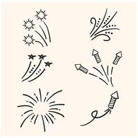 fireworks burst party in the sky vector